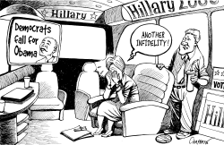 HILLARY CLINTON IN TROUBLE by Patrick Chappatte
