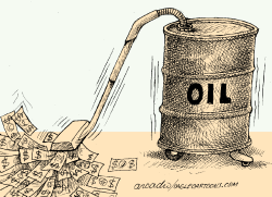 OIL SWALLOWS THE BUDGET   by Arcadio Esquivel