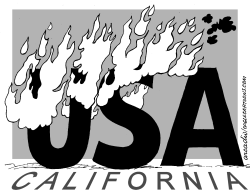 CALIFORNIA IN FLAMES by Arcadio Esquivel