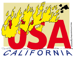 CALIFORNIA IN FLAMES   by Arcadio Esquivel