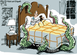 RECESSION UNDER THE BED by Pat Bagley