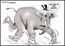 SCATTERED GOP SKATES SOUTH by J.D. Crowe