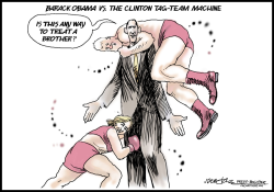 Clinton Tag-Teams Obama by J.D. Crowe