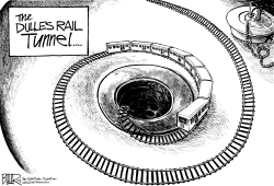 LOCAL DC - DULLES RAIL by Nate Beeler