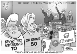 KENNEDY PASSES TORCH TO OBAMA by R.J. Matson