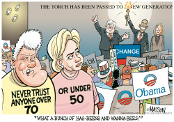 KENNEDY PASSES TORCH TO OBAMA- by R.J. Matson