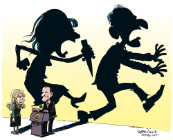 SPITZER RESIGNS SHADOW  by Daryl Cagle