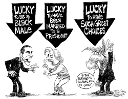LUCKY DEMOCRATS by Daryl Cagle