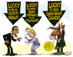 LUCKY DEMOCRATS  by Daryl Cagle