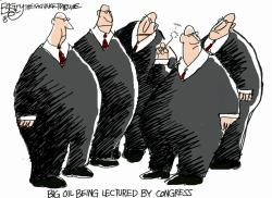 BIG OIL HEARS A WHO by Pat Bagley