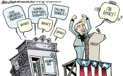 HILLARY IS ROCKY  by Mike Keefe