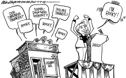 HILLARY IS ROCKY by Mike Keefe