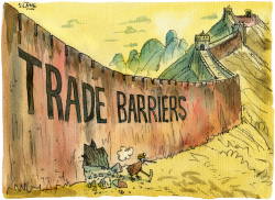 GREAT TRADE WALL OF CHINA BREACHED- COLOUR by Chris Slane