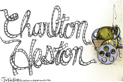CHARLTON HESTON by Joe Heller
