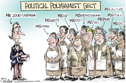 POLITICAL POLYGAMIST-  by Joe Heller