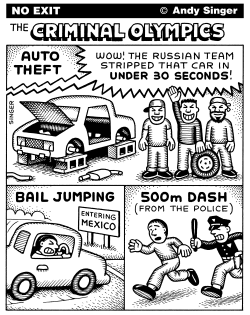 CRIMINAL OLYMPICS by Andy Singer