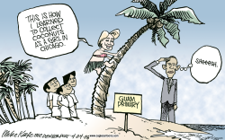 GUAM PRIMARY  by Mike Keefe