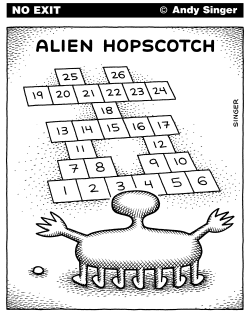 ALIEN HOPSCOTCH by Andy Singer
