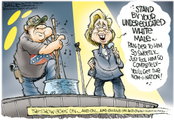 HILLARY STANDS BY HER MAN by John Cole