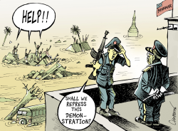 DISASTER IN BURMA by Patrick Chappatte