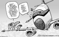 AIRLINE EXTRAS by Mike Keefe