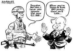 MCCAIN OPPOSES GI BILL by Jimmy Margulies