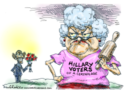 OLDER WOMEN VOTERS  by Sandy Huffaker