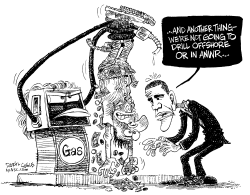 OBAMA AND HIGH GAS PRICES by Daryl Cagle