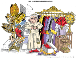 POPE REJECTS CONSUMER CULTURE /  by Osmani Simanca