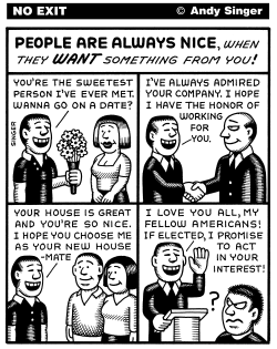 PEOPLE ARE NICE WHEN WANTING by Andy Singer