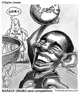 OBAMA AND MCCAIN PLAY THE HOOPS by Taylor Jones