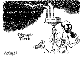 POLLUTED CHINESE OLYMPICS by Jimmy Margulies