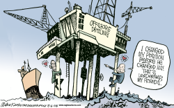 OFFSHORE DRILLING POSITIONS  by Mike Keefe