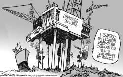 OFFSHORE DRILLING POSITIONS  by Mike Keefe