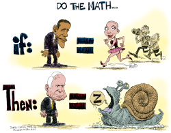 OBAMA DO THE MATH  by Daryl Cagle