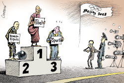 START OF THE OLYMPICS by Patrick Chappatte