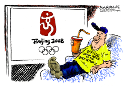 WATCHING THE OLYMPICS  by Jimmy Margulies