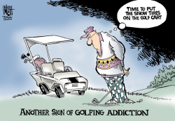 SIGNS OF GOLFING ADDICTION by Randy Bish