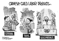 UNDERAGE CHINESE GYMNASTS BW by John Cole