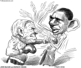 MCCAIN AND OBAMA/PUNCH AND JUDY by Taylor Jones