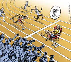BOLT'S WORLD RECORDS by Patrick Chappatte