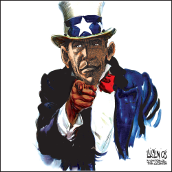 OBAMA NEEDS YOU by Terry Mosher