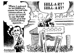 HILLARYS NAME IN NOMINATION by Jimmy Margulies