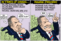 IN TIMES OF CRISIS RAISE PRICES  by Monte Wolverton