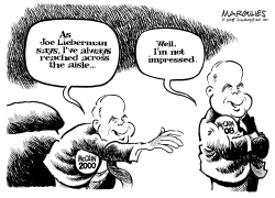 MCCAIN REACHES ACROSS THE AISLE by Jimmy Margulies