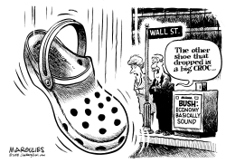 OTHER SHOE DROPS ON WALL STREET by Jimmy Margulies