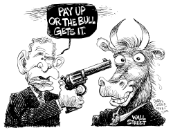 WALL ST BAILOUT PITCH by Daryl Cagle