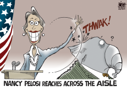 PELOSI REACHES OUT,  by Randy Bish