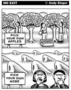 PICK YOUR OWN APPLES NOSES by Andy Singer