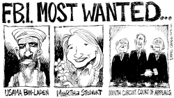 FBI MOST WANTED STEWART by Daryl Cagle